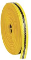 15Y443 Barricade Tape, Yellow/Blk, 150ft x 3/4In