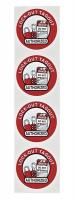 15Y471 Hard Hat Label, Black, Red/White, PK 4