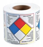 15Y473 NFPA Label, 6 In.H, 6 In.W, 500 Labels