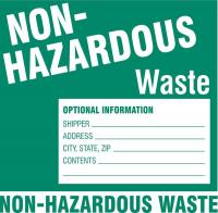 15Y486 Hazardous Waste Label, Vinyl, PK 100