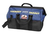 15Y576 Lockout Duffel Bag, Unfilled, Blue/Black