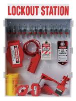15Y594 Lockout Station, Elctrical/Valve, 12 Locks