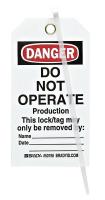 15Y624 Danger Tag, 5-3/4 x 3 In, OSHA, 3/8 In, PK25