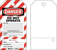15Y629 Danger Tag, 5-3/4 x 3 In, Rld Brs, PK25