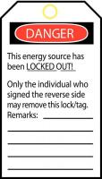 15Y647 Danger Tag, 5-3/4 x 3 In, Cardstock, PK25