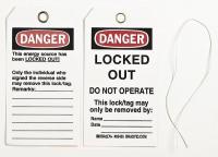 15Y652 Danger Tag, 5-3/4 x 3 In, Cardstock, PK25