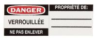 15Y661 Padlock Label, 4/5 In. H, 1-1/9 In. W, PK 6