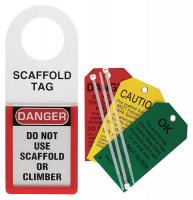 15Y694 Scaffold Stat Hldr and Tag, 12 x 4-1/2 In