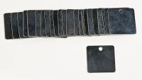 15Y748 Blk Tag, 2 x 2 In, Stl, Sst, Sq, 3/16 In, PK25