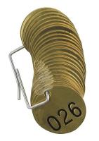 15Y757 Nbr Tag, 1-1/2 x 1-1/2 In, 026-050, PK25