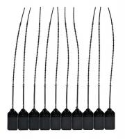 15Y781 Pull Tight Seal, Plastic, Black, PK 100