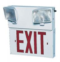 15Y797 Exit Sign, 13 x 25-1/2In, R/WHT, Exit, ENG