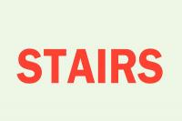 15Y825 Admittance Sign, 10 x 14In, R/GRN, Stairs