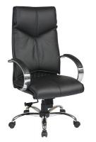 15Z233 Executive Highback Chair, Leather, Black