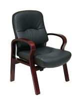 15Z245 Visitor Chair, Eco Leather, Black