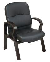 15Z251 Visitor Chair, Eco Leather, Black