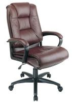 15Z255 Highback Chair, Leather, Burgundy