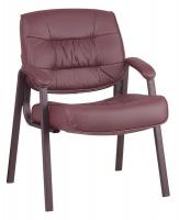 15Z257 Visitor Chair, Eco Leather, Burgundy
