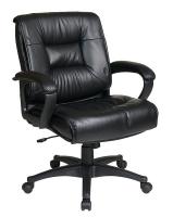 15Z260 Midback Chair, Glove Soft Leather, Black