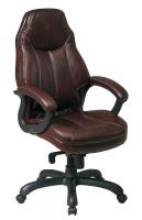 15Z264 Exec Oversized Chair, Leather, Chocolate