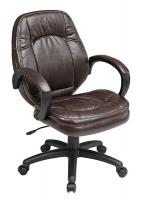 15Z273 Managerial Chair, Faux Leather, Black