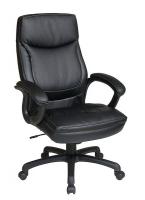 15Z275 Exec Highback Chair, Eco Leather, Black