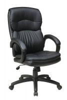 15Z279 Exec Highback Chair, Eco Leather, Black