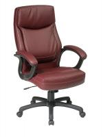 15Z282 Exec Highback Chair, Eco Leather, Burgundy