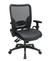 15Z288 Managerial Chair, Leather, Black