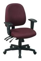 15Z324 Ergonomic Office Chair, Fabric, Burgundy