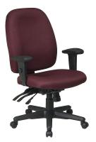 15Z326 Ergonomic Office Chair, Fabric, Burgundy