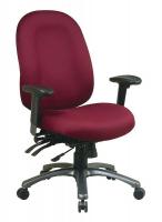 15Z333 Multi-Func Higback Chair, Fabric, Burgundy