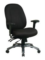 15Z334 Multi-Func Higback Chair, Fabric, Black