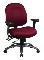 15Z337 Multi-Func Higback Chair, Fabric, Burgundy