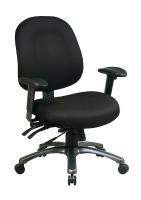 15Z338 Multi-Func Higback Chair, Fabric, Black