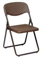 15Z467 Folding Chair, Mocha, PK 4