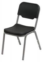 16A327 Stack Chair, Black, PK4