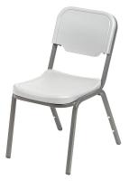 16A328 Stack Chair, Platinum, PK4