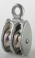 16A349 Double Pulley Block, Fibrous Rope