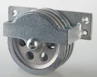 16A374 Double Pulley Block, Sheave OD 3-1/4 In.