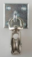16A381 Pulley Block On Plate, Fibrous Rope
