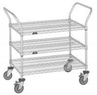 16A688 Utility Cart, Cap 400 Lb, 48x24, 3 Shelves