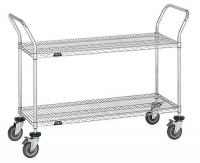 16A689 Utility Cart, Cap 400 Lb, 24x18, 2 Shelves