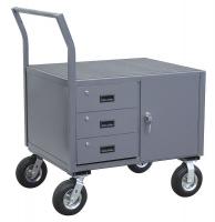 16A844 Mobile Workbench Cabinet, 31 In. W, Gray