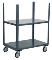 16C133 Mobile Table, 2 Shelves, 4 Stakes, 24x72