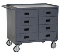 16C296 Mobile Workbench Cabinet, 27 In. W, Gray