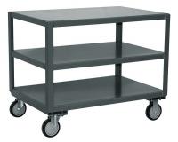 16C371 Mobile Table, Cap 1200 Lb, 3 Shelf, 36x60