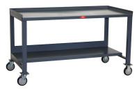 16C488 Mobile Workbench Cabinet, 61 In. L, Gray