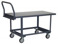 16C568 Platform Cart, Ergo Handle, 1 Shelf, 30x60