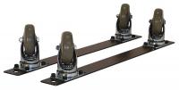 16D643 Plate Caster Kit, 275 lb, 4 In Dia, PK4